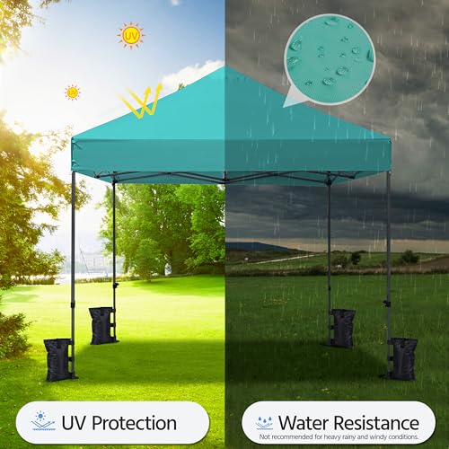 Heavy Duty Pop Up Canopy Tent 10x20 with Wheeled Carry Bag, White Q36763
