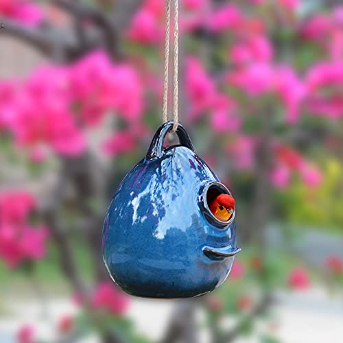 Ceramic Hanging Birdhouse for Outdoor Wild Birds I288358
