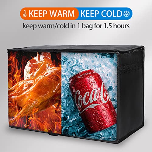 Insulated Food Delivery Bag Hot Cold Meal Carrier F1699