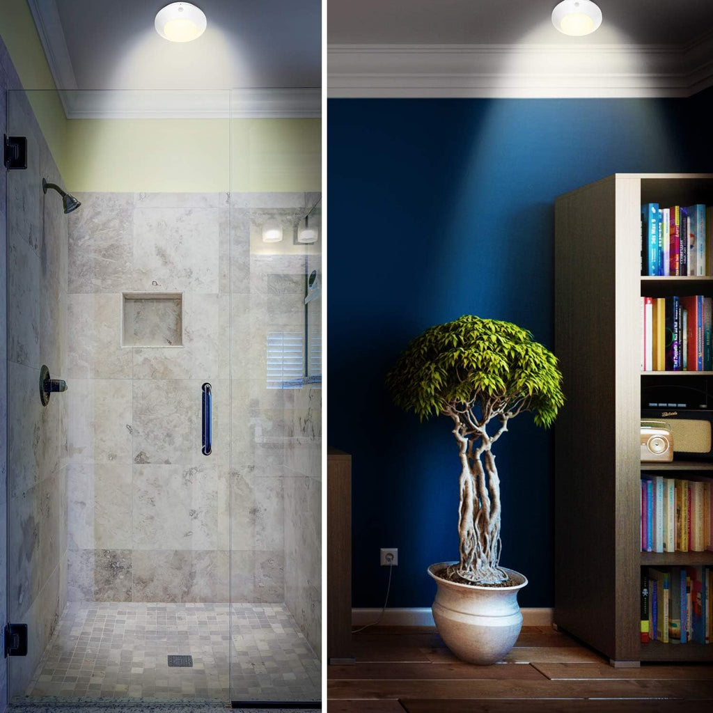 Motion Sensor Ceiling Light Cordless Battery Powered LED Warm White for Indoor X5085