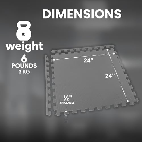 Puzzle Exercise Mat with EVA Foam Interlocking Tiles for MMA, Gymnastics and Home Gym H787