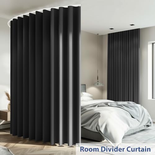 Room Divider Curtain Track Set, Blackout Panel, 8.3ft Wide A844312
