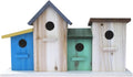 4 Hole Bird House for Outside/Indoors/Hanging, Kits for Children & Adults, Decorative Birdhouse &Home Decoration, Outdoors Feeder for Birds, Bluebirds, Wrens & Chickadees, All Weather