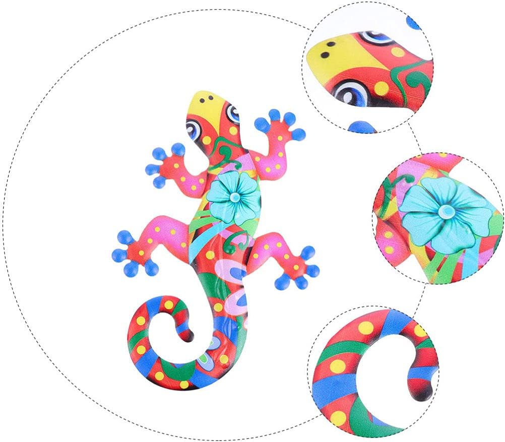 Iron Gecko Wall Art Decor 3D Metal Sculpture N749516
