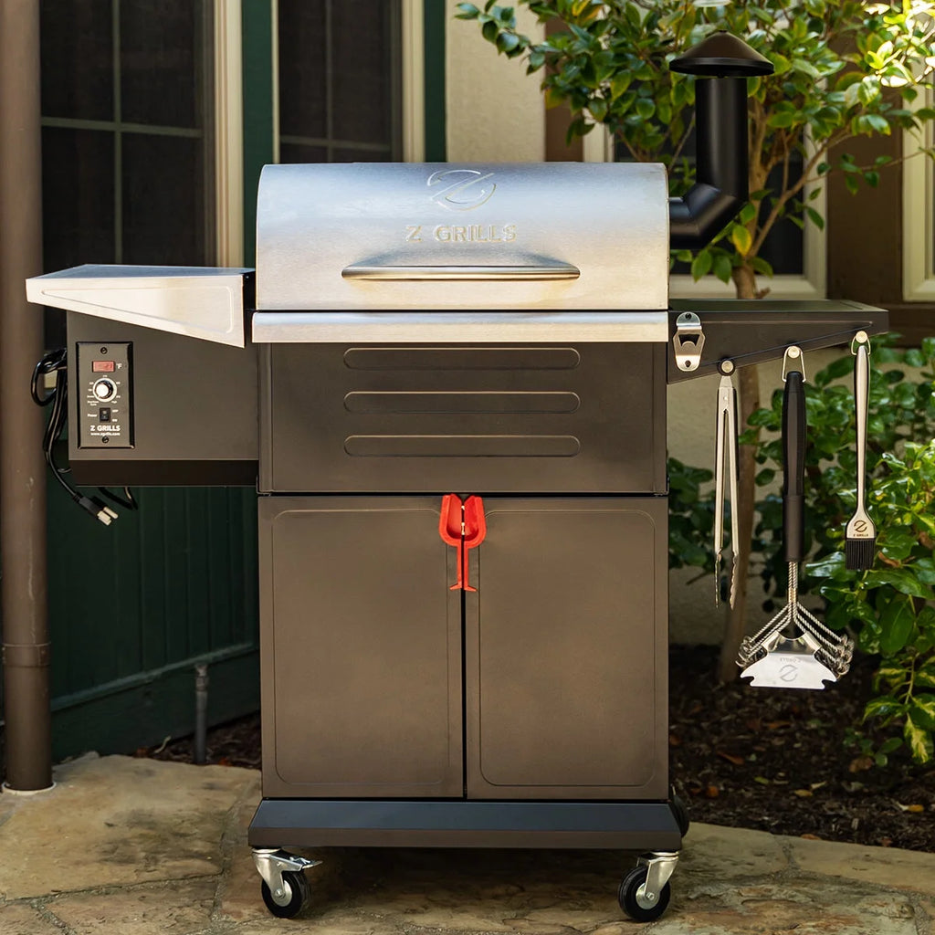 Wood Pellet Grill Smoker with PID Technology, 572 sq in Cooking Area for Outdoor BBQ Q7178