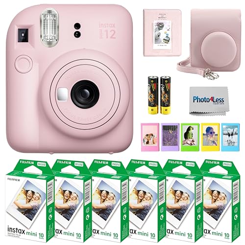 Instax Mini 12 Instant Camera Bundle with 60 Sheets Film and Accessories D684321