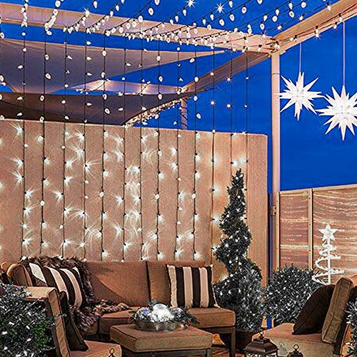 C9 Christmas Lights Cool White 16FT 25 LED Outdoor Connectable U834612