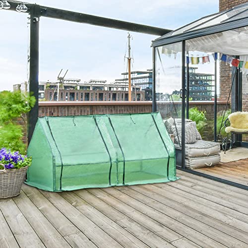6 ft. x 3 ft. Mini Greenhouse with 2 Zipper Doors, UV Protected Z6284