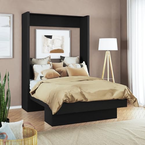 Full Murphy Wall Bed in White with Shelf Q5664