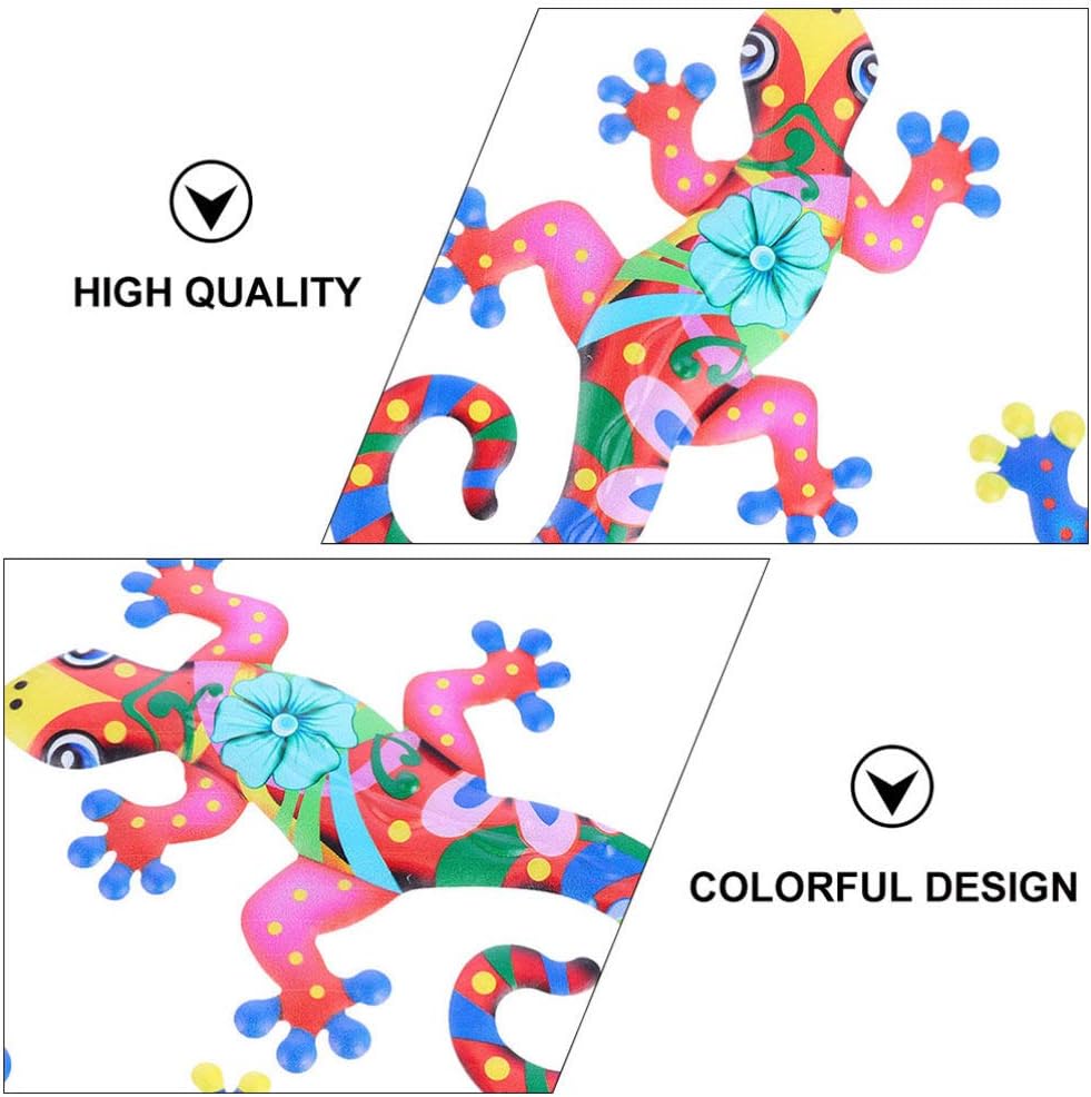 Iron Gecko Wall Art Decor 3D Metal Sculpture N749516