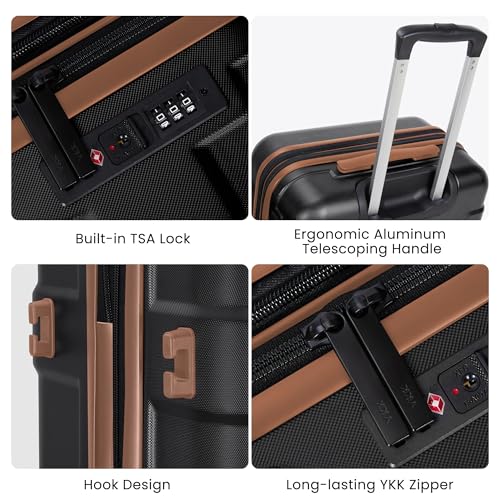Hardside Carry-On Luggage 22x14x9 with Spinner Wheels G556