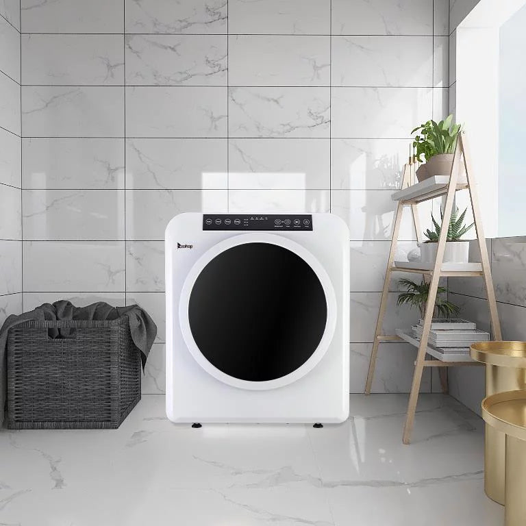 Compact Electric Clothes Dryer 13lbs Capacity Stainless Steel, White W209
