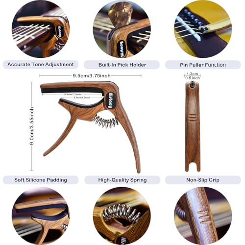 Guitar Accessories Kit with Tuner, Capo, Picks, Holder & Storage Case X553
