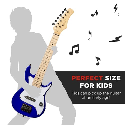 30in Kids Electric Guitar Beginner Starter Kit with Amplifier, Strap, Gig Bag, Picks J4176
