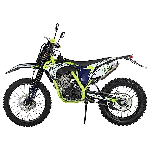 250cc Dirt Bike with 5-Speed Manual Transmission, Electric Start, 21"/18" Wheels X6079