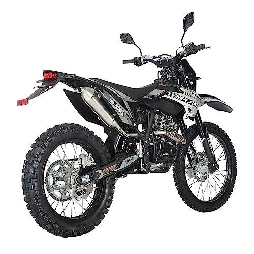 250cc Dirt Bike with 5-Speed Manual Transmission, Electric Start, 21"/18" Wheels X6079