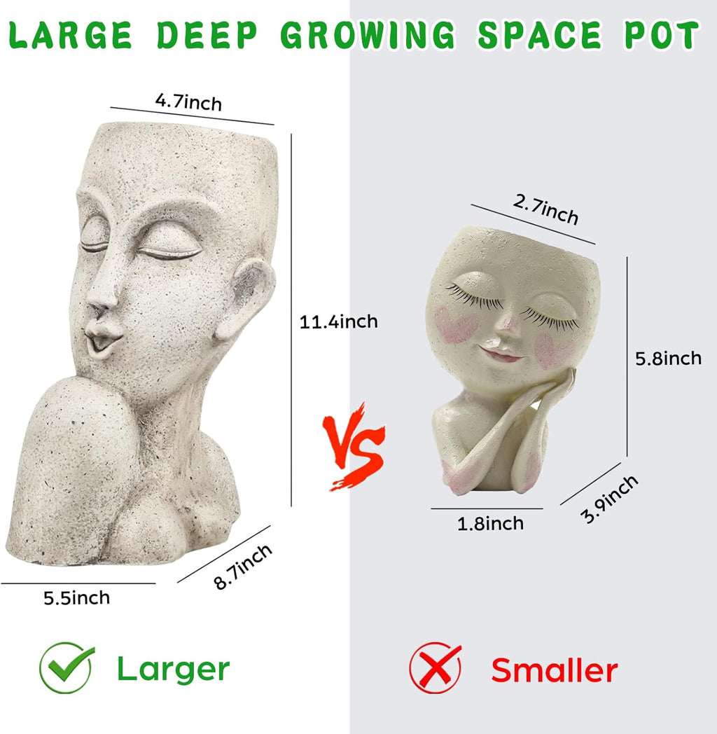 Large Flower Pot Planter with Drainage Hole for Indoor Outdoor Plants N52761
