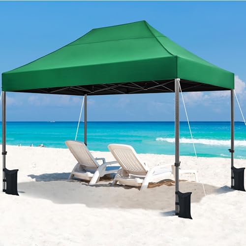 Heavy Duty Pop Up Canopy Tent 10x20 with Wheeled Carry Bag, White Q36763