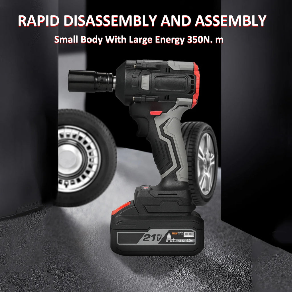 Electric Wrench 1/2 Inch 21V Max Torque 350N.m with 4.0Ah Battery C96360