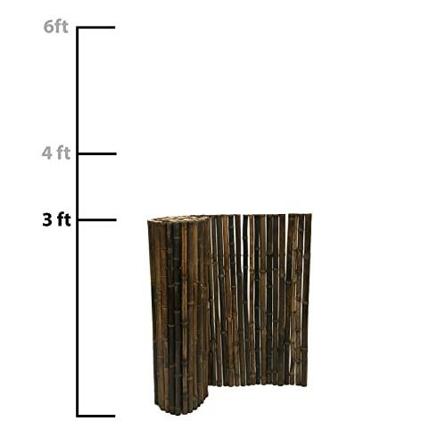 Natural Bamboo Fencing Garden Screen Rolled Fence Panel 6 ft H x 8 ft L S399452