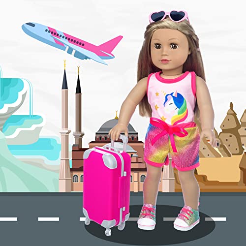 18 inch Doll Clothes and Travel Accessories Play Set Z87313