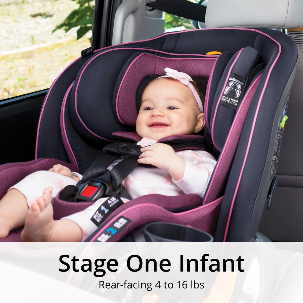4-in-1 Convertible Car Seat, Navy/Purple Y1822