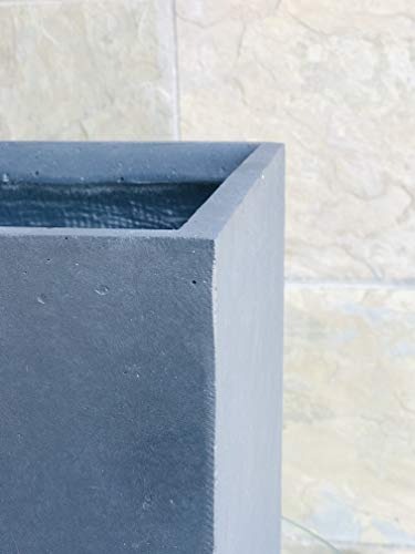 10 Inch Square Concrete Planter with Drainage Hole for Indoor Outdoor Patio Garden P69102