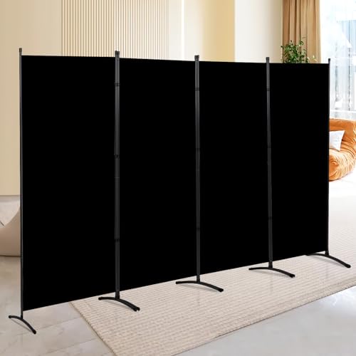 Room Divider Screen 3 Panel Folding Partition with Metal Frame, Grey N348