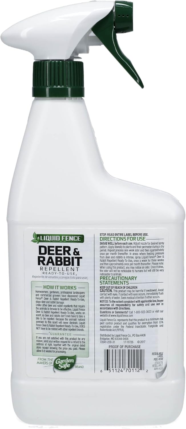 Deer & Rabbit Repellent Ready-to-Use, 32 oz L3257