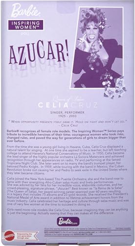 Celia Cruz Queen of Salsa Collectible Doll with Red Lace Dress and Golden Microphone W25358