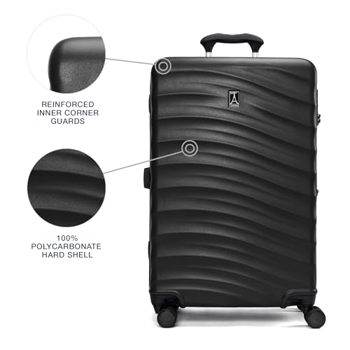 Hardside Expandable Carry-On Luggage with 8 Spinner Wheels and TSA Lock Q7052