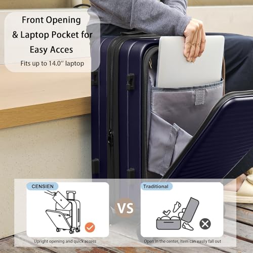Expandable Hardside Carry-On Luggage with Spinner Wheels and TSA Lock Y87100