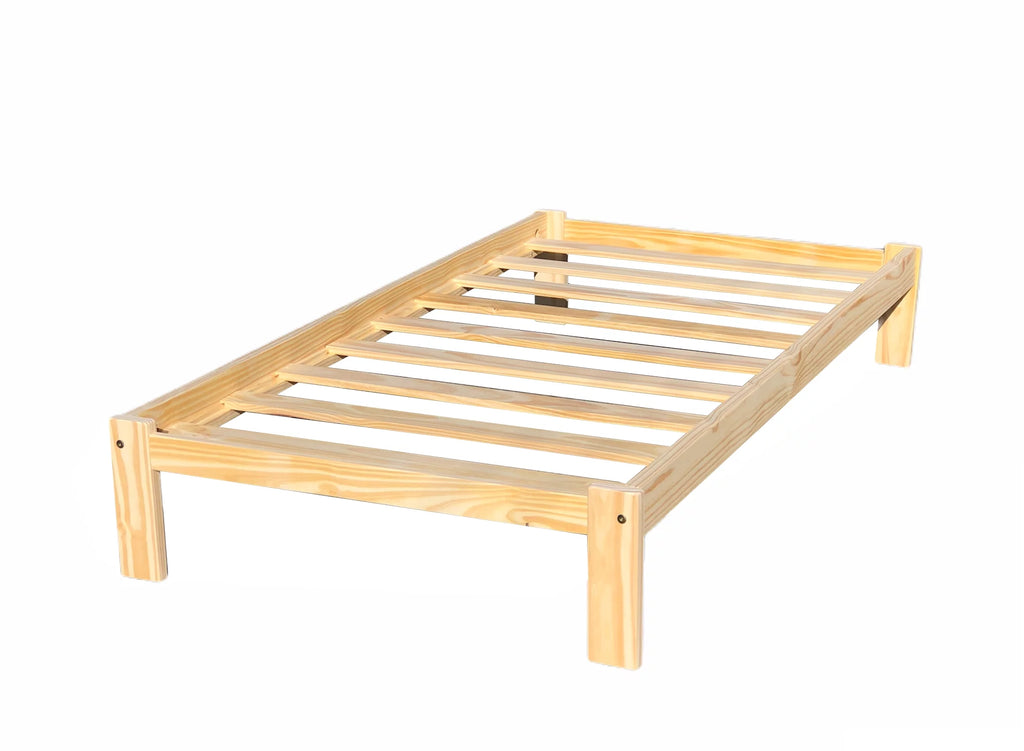Twin Size Solid Pine Wood Platform Bed R403540