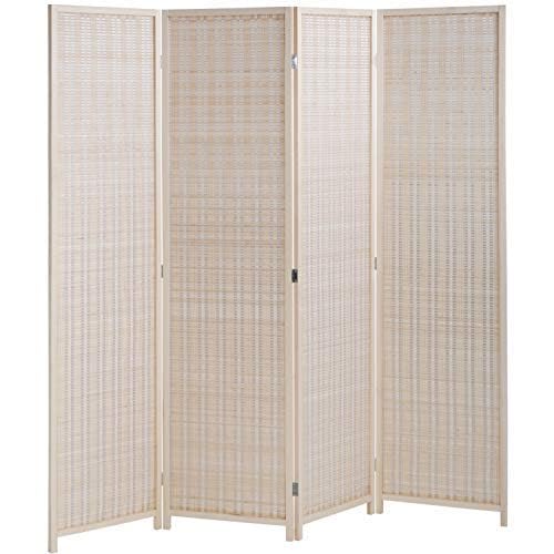 Bamboo Room Divider 6 Panel Folding Privacy Screen for Home H37149