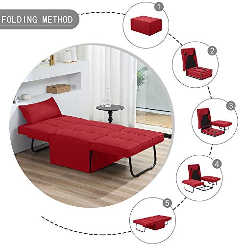 Folding Sofa Bed with Adjustable Backrest, Dark Grey Q8430