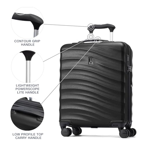 Hardside Expandable Carry-On Luggage with 8 Spinner Wheels and TSA Lock Q7052