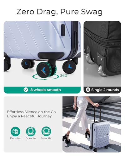 Carry On Luggage 22x14x9 with TSA Lock, Hardside Spinner Suitcase 20 Inch J7440