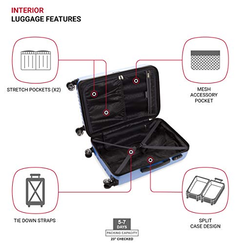 Expandable Hardside Luggage with Spinner Wheels and TSA Lock, Carry-On 19-Inch X51908