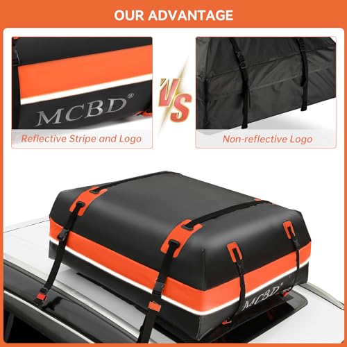 Soft-Shell Waterproof Rooftop Cargo Carrier, 21 Cubic Feet, with Straps and Storage Bag I12135