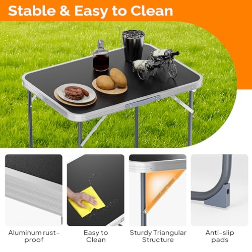 3ft Aluminum Folding Camping Table with Carrying Handle O3096