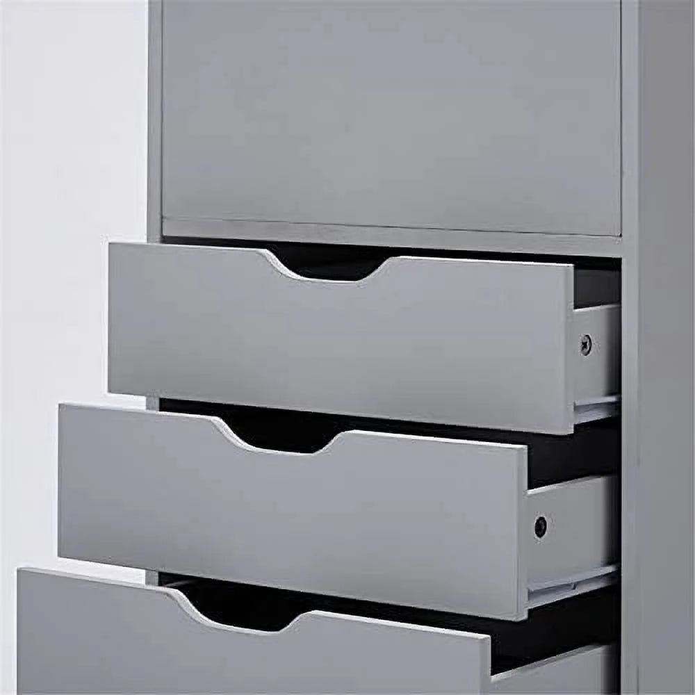 6-Drawer Mobile File Cabinet for Home Office P231