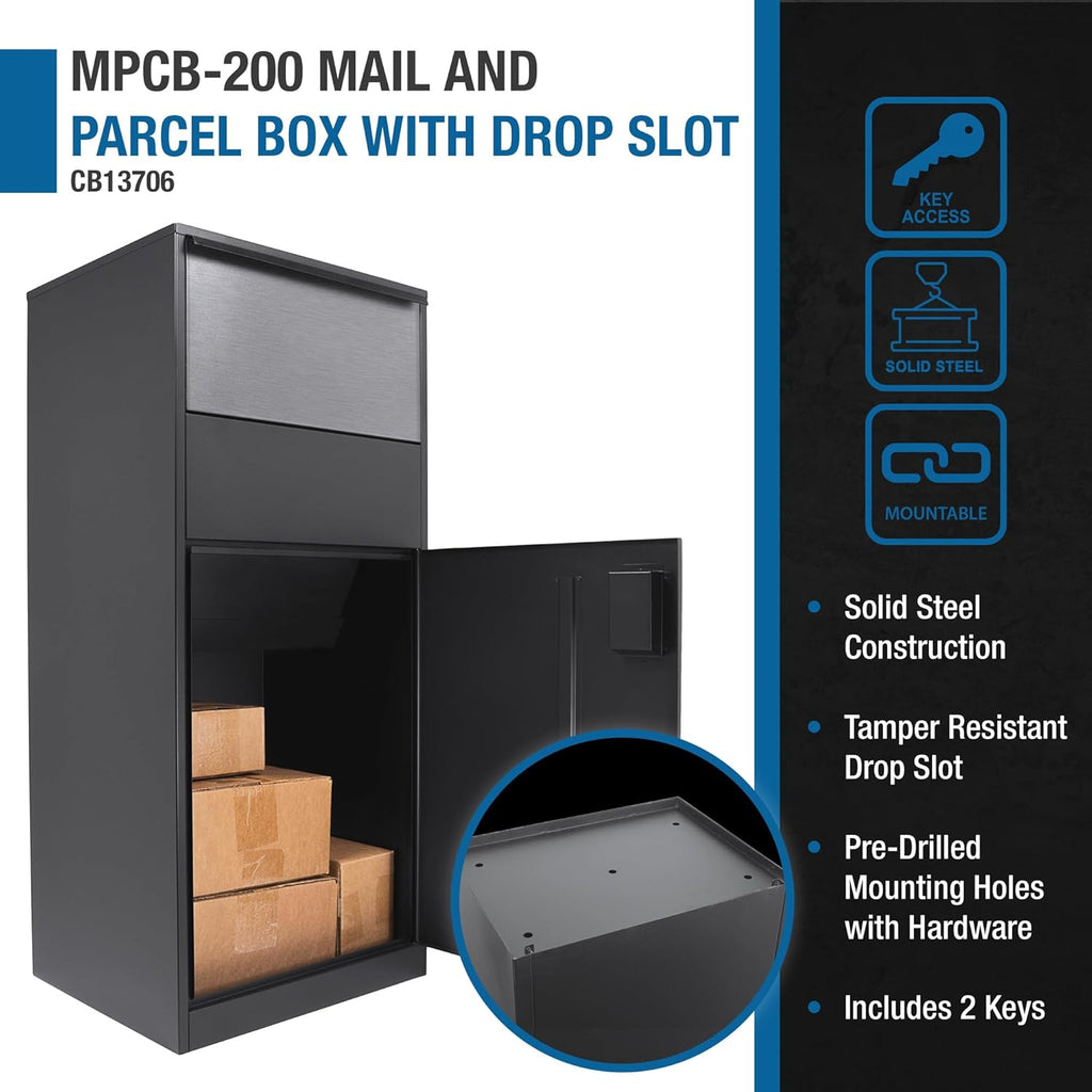 Large Steel Parcel Drop Box with Lock O79328