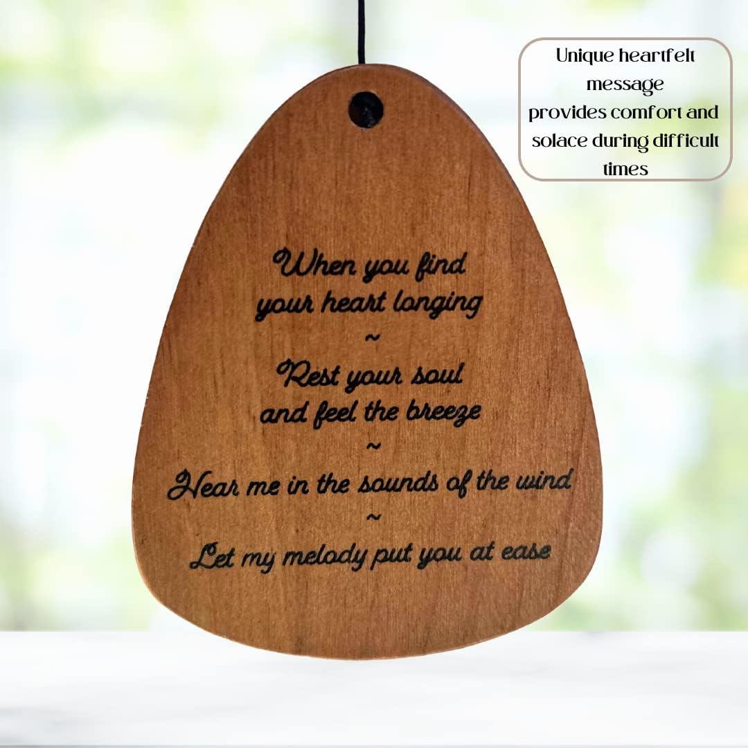 Memorial Wind Chimes for Outside, 32" Sympathy Gift for Loss of Loved One H9456