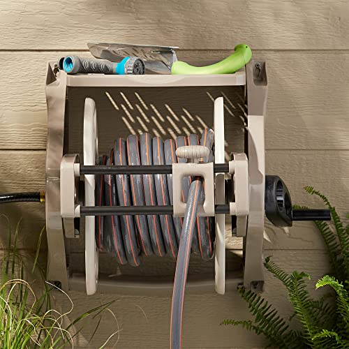 Wall Mount Water Hose Winder with Hand Crank for Garden and Outdoor Use Y137