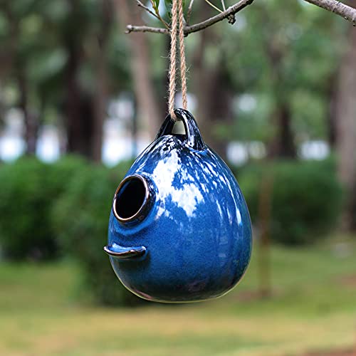 Ceramic Hanging Birdhouse for Outdoor Wild Birds I288358