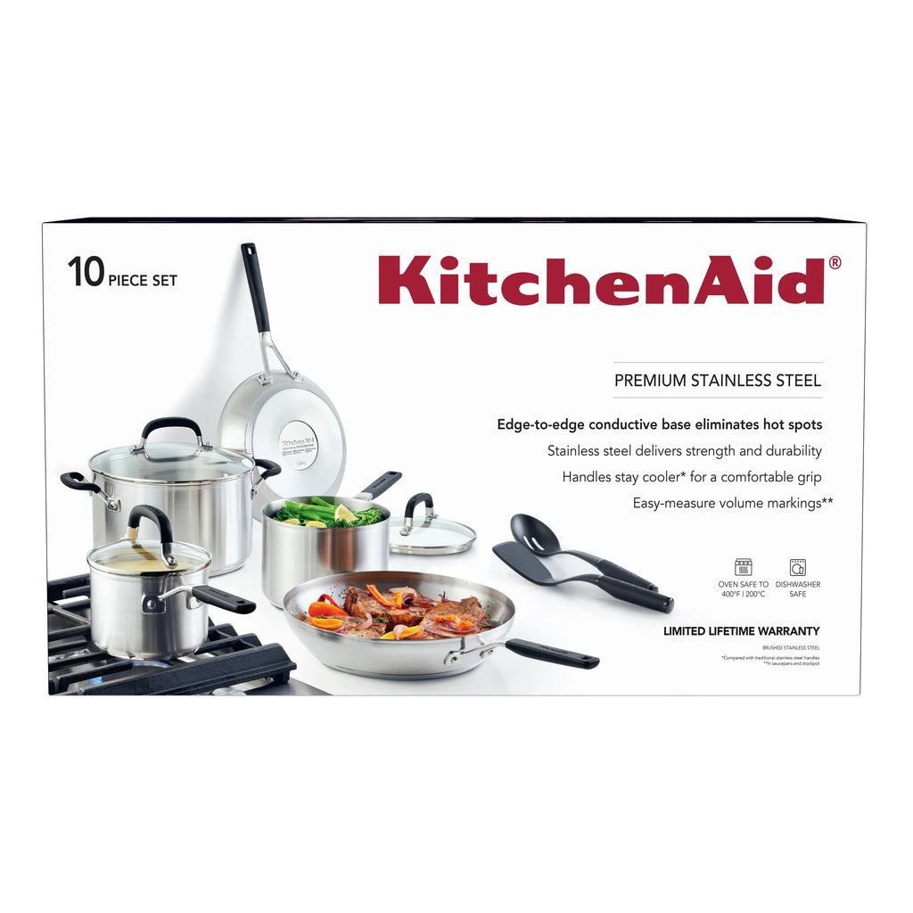Stainless Steel 10 Piece Pots and Pans Set F68162