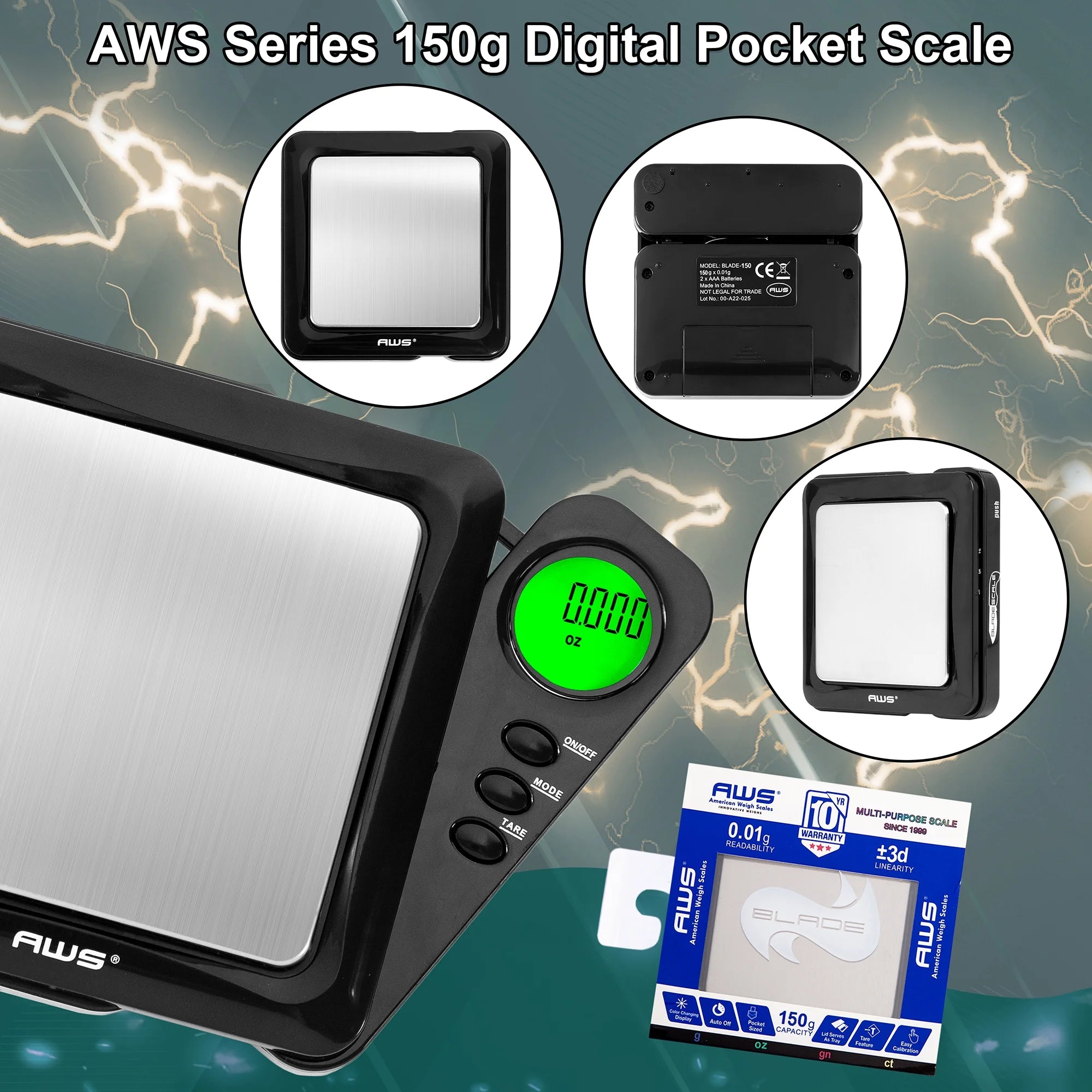 Digital Pocket Scale 150g Carbon Fiber U2230