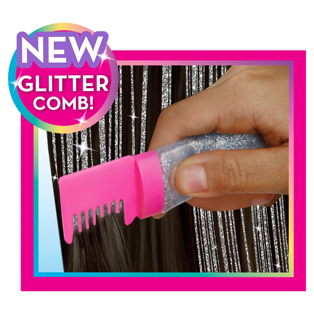 Glitter and Go Styling Head with Black Hair, Kids Toy for Ages 5 Up P76541