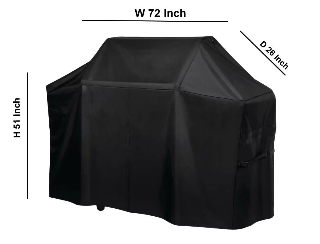 BBQ Grill Cover 72"W x 26"D x 51"H, Heavy Duty Waterproof Outdoor I351