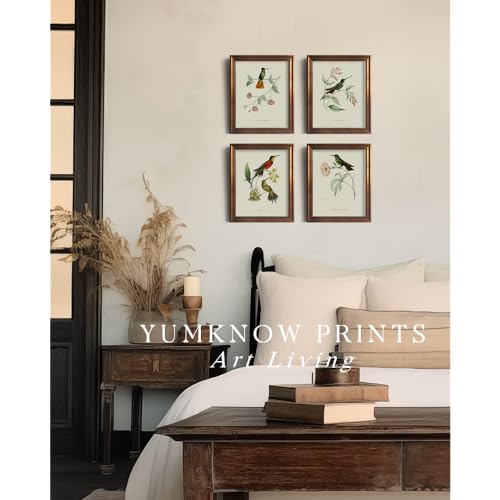 Botanical Bird Wall Art Poster for Bedroom Bathroom E29177
